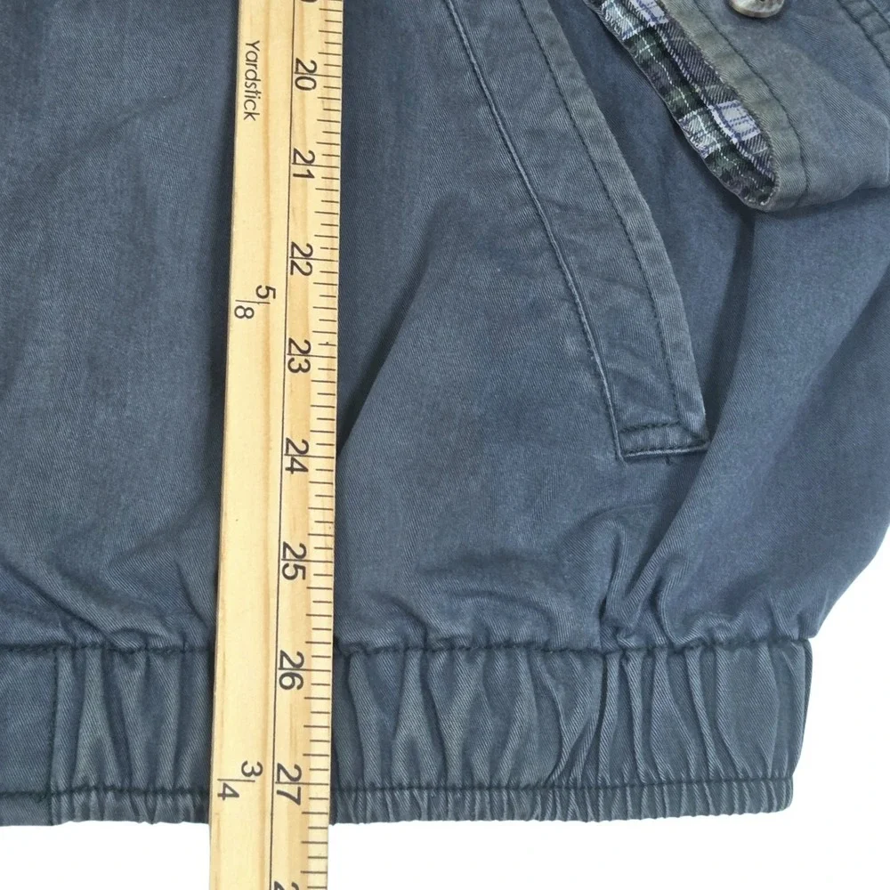Vintage 90s Polo Ralph Lauren‎ Harrington Bomber Jacket Plaid Lined Blue Mens XL
